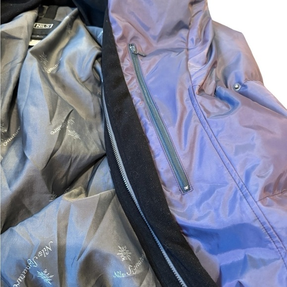 NILS Iridescent Purple Puffer Shall Winter Jacket  Women's size 8 - Picture 10 of 16